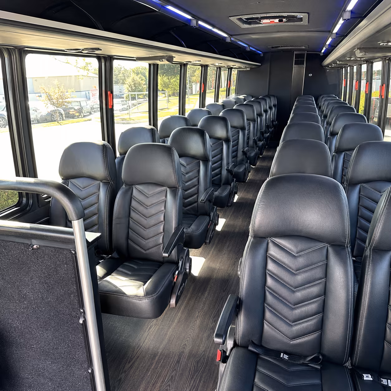 Minibus interior seating for a route in Montgomery