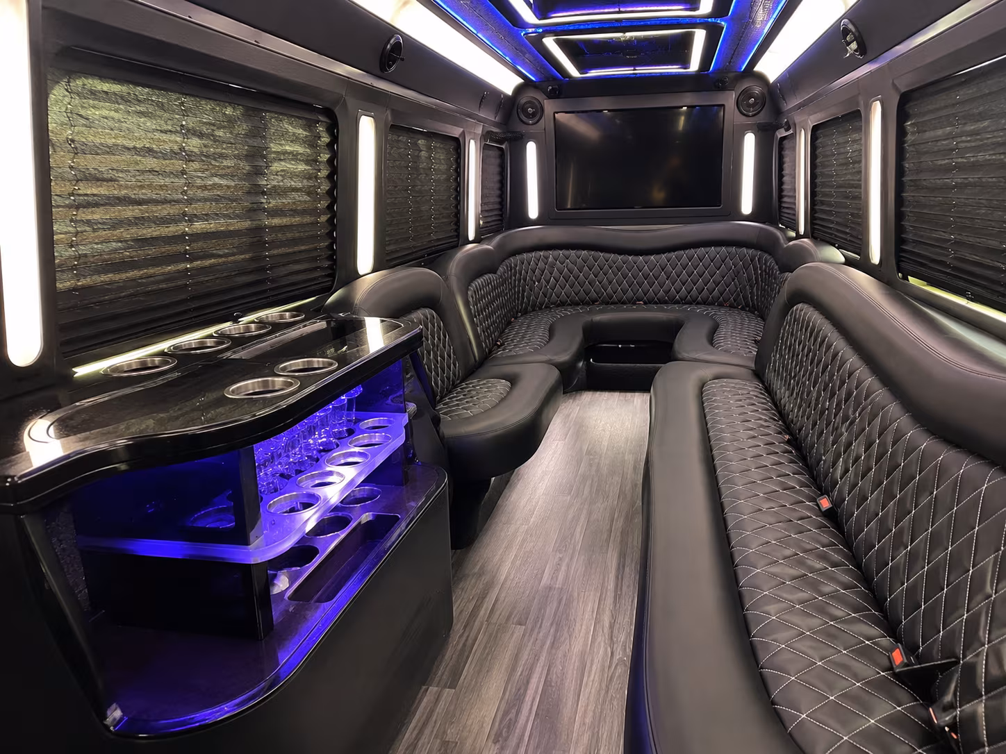 28 Passenger Party Bus Interior