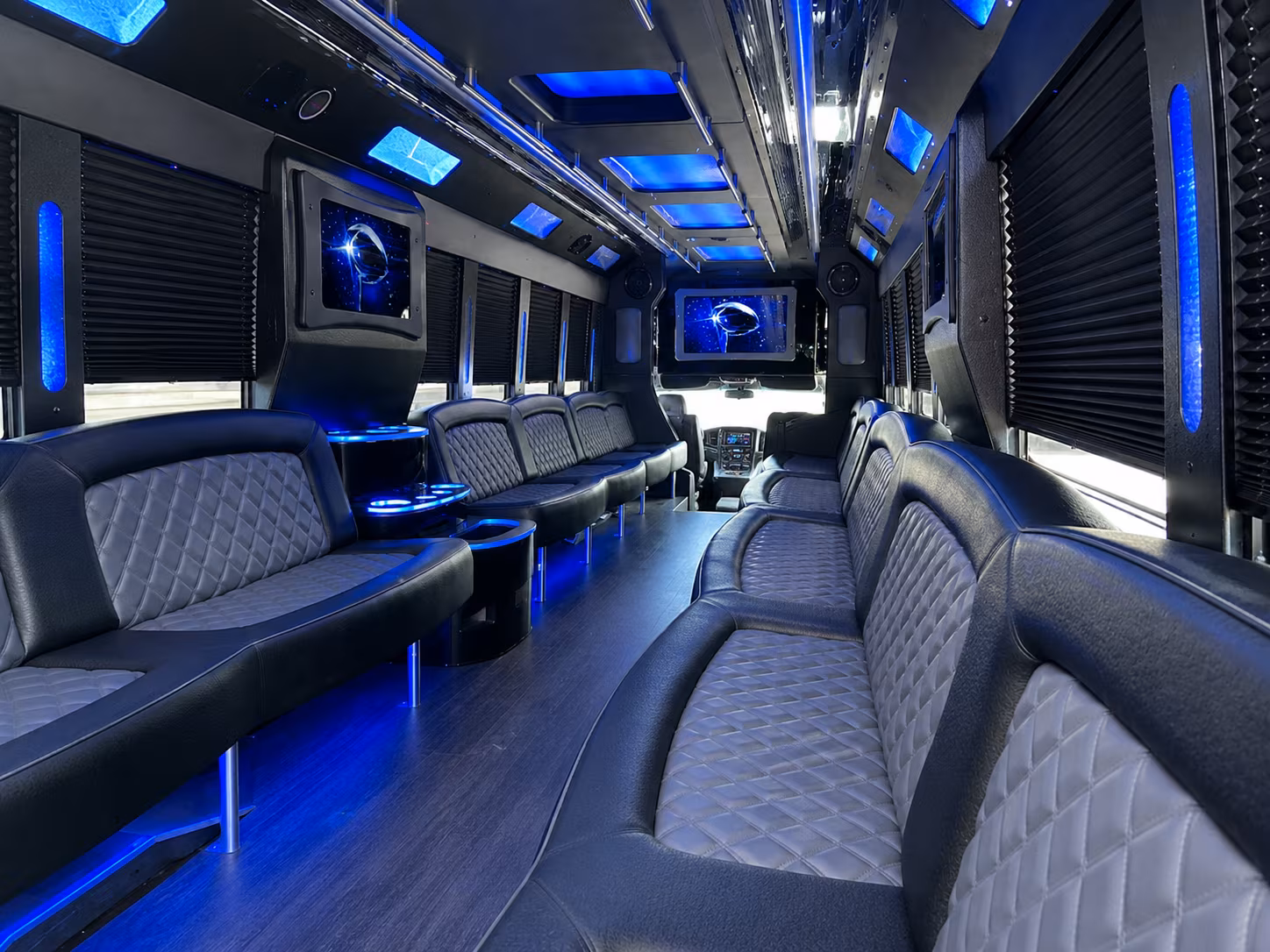 Montgomery Birthday, Sweet 16, & Quinceañera Transportation party bus exterior