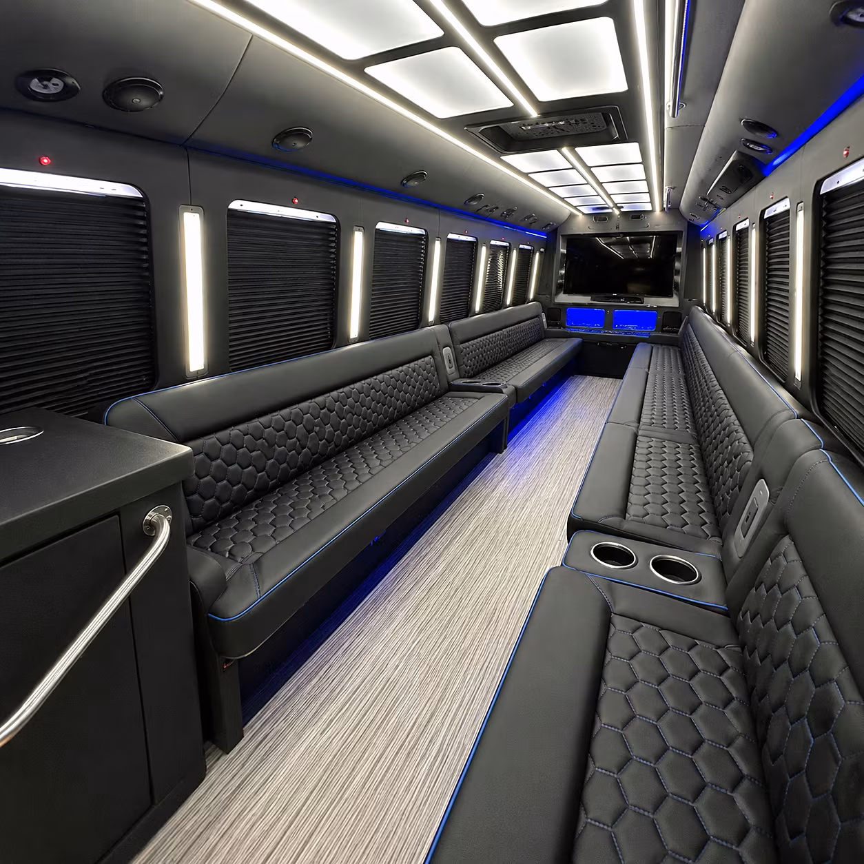 Montgomery Prom & Homecoming Transportation party bus interior
