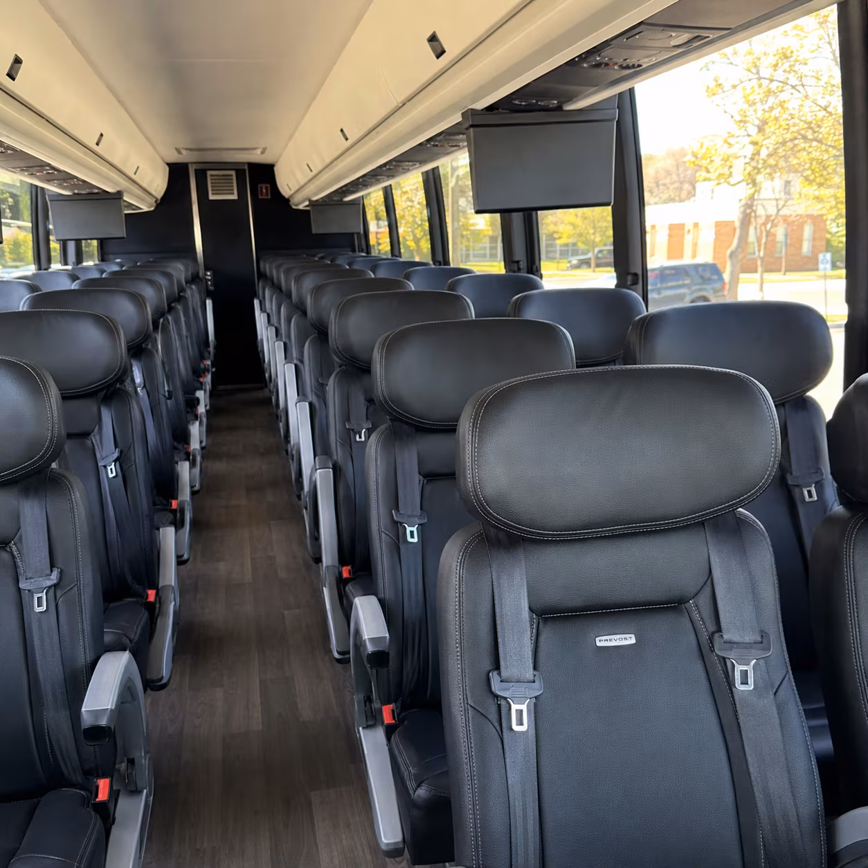 Montgomery School Event Transportation party bus exterior