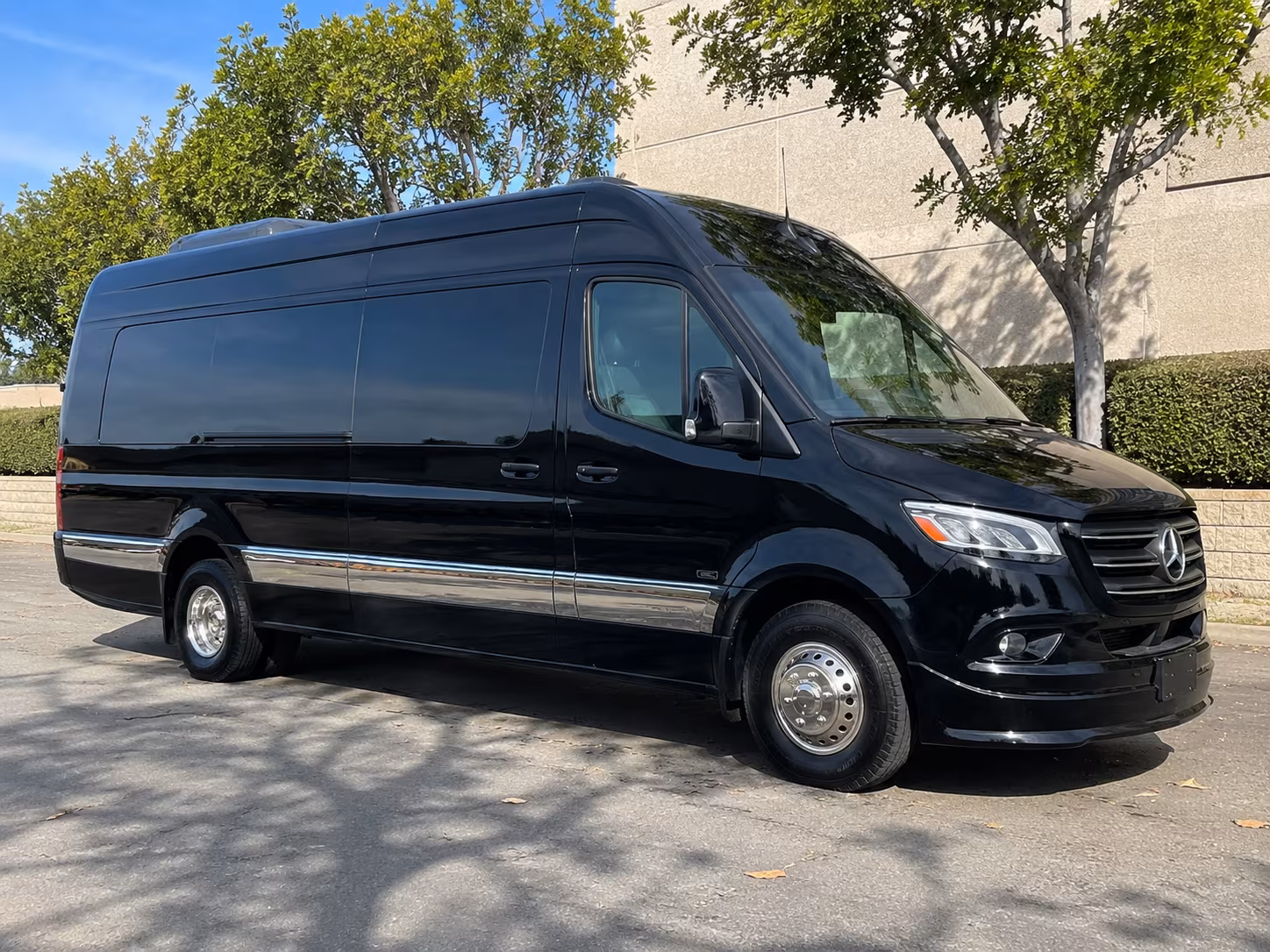 Montgomery School Event Transportation party bus exterior