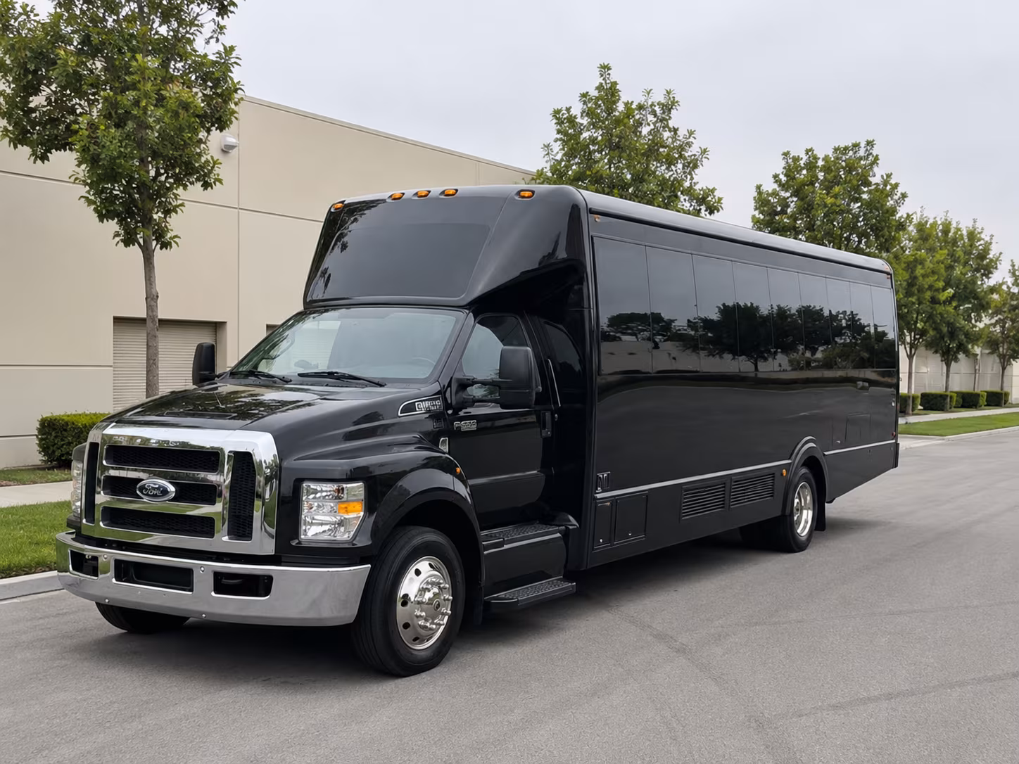 Montgomery Sporting Event Transportation party bus exterior