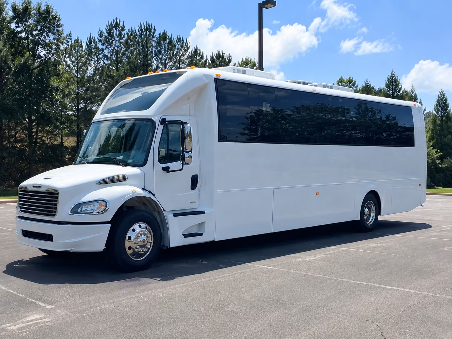 Montgomery Wedding Transportation party bus exterior