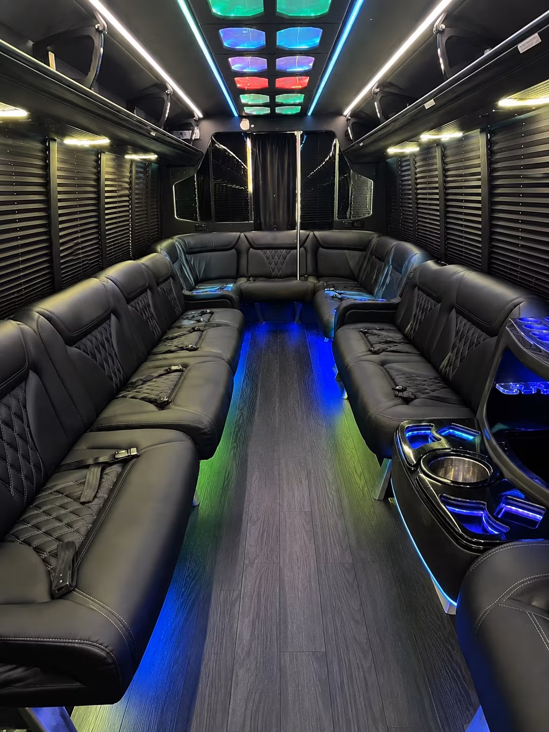 Montgomery Wedding Transportation party bus exterior