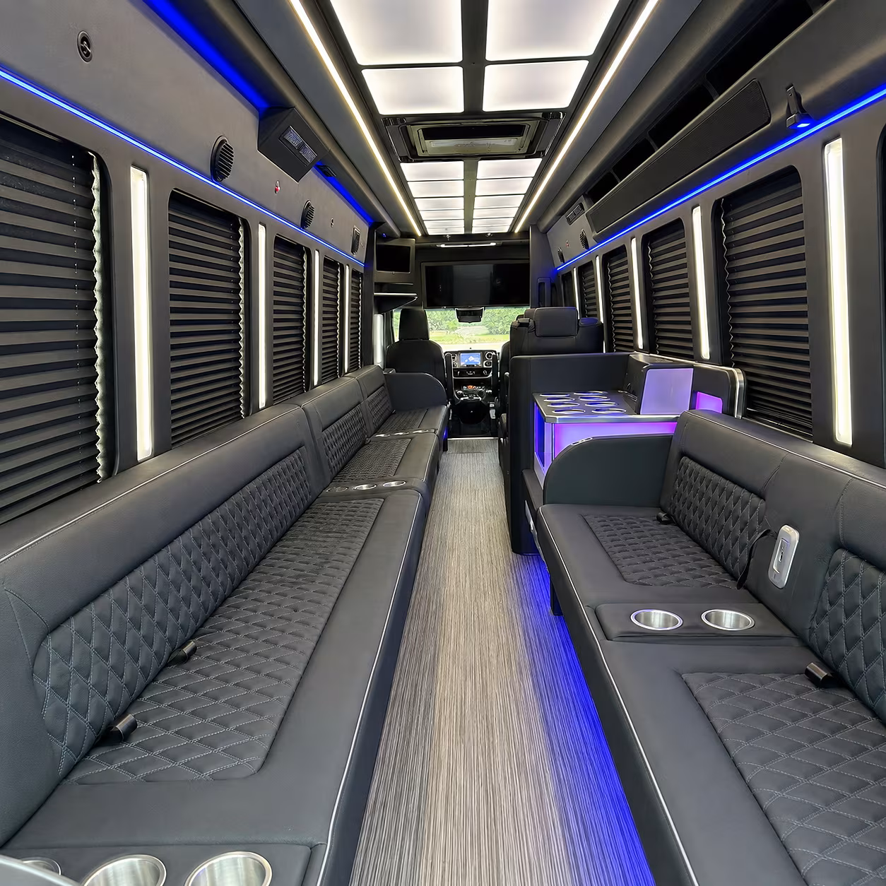 Montgomery Winery Tour & Pub Crawl Transportation party bus interior